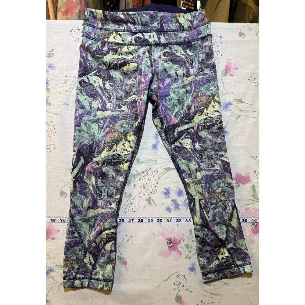 Lululemon Wunder Under Tight Leggings LW5AP7S Floral  Womens Size 6